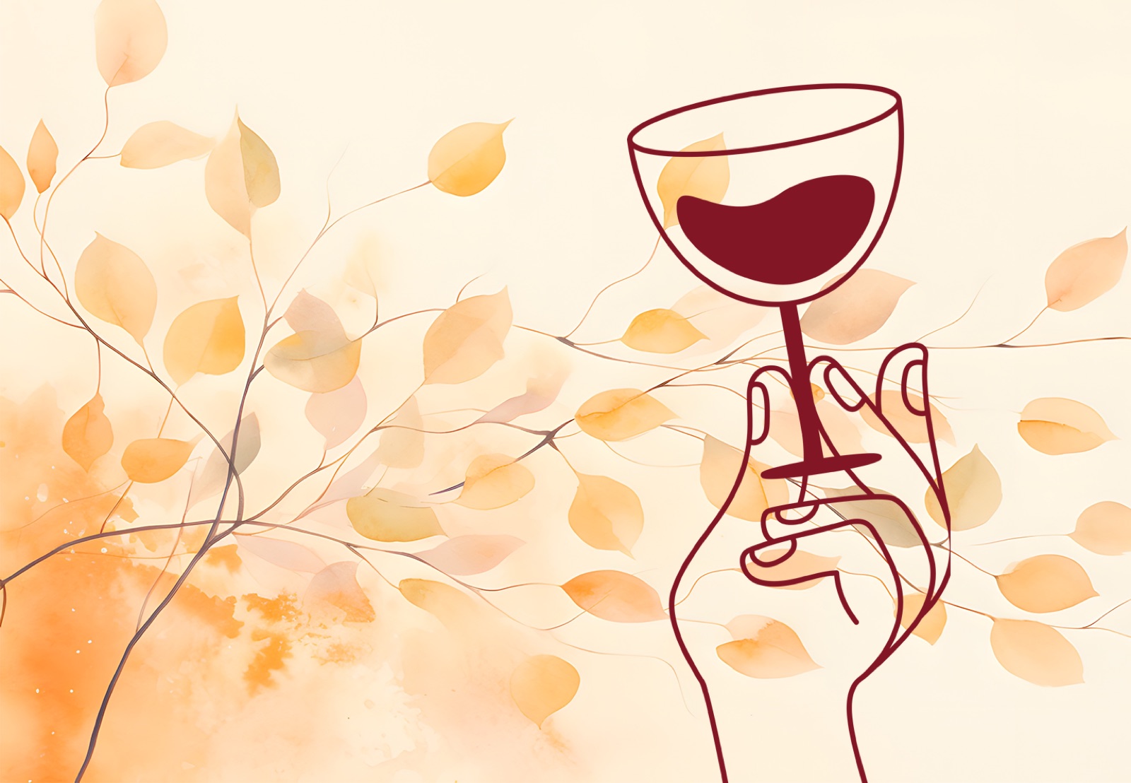Herbst Weindegustation